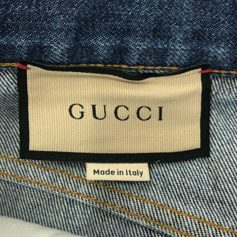 Gucci 23aw Delave Denim Jeans Vintage Cutoff Denim Pants 760651 Xdc01 Indigo 31