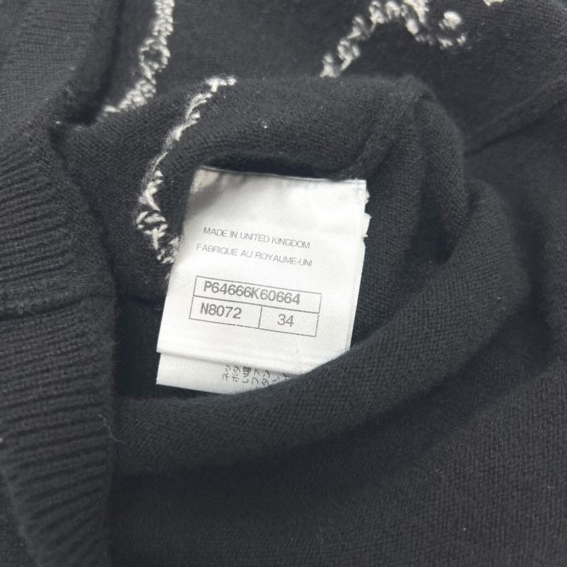 Chanel Knit Trompe L'oeil P64666 Cashmere Black