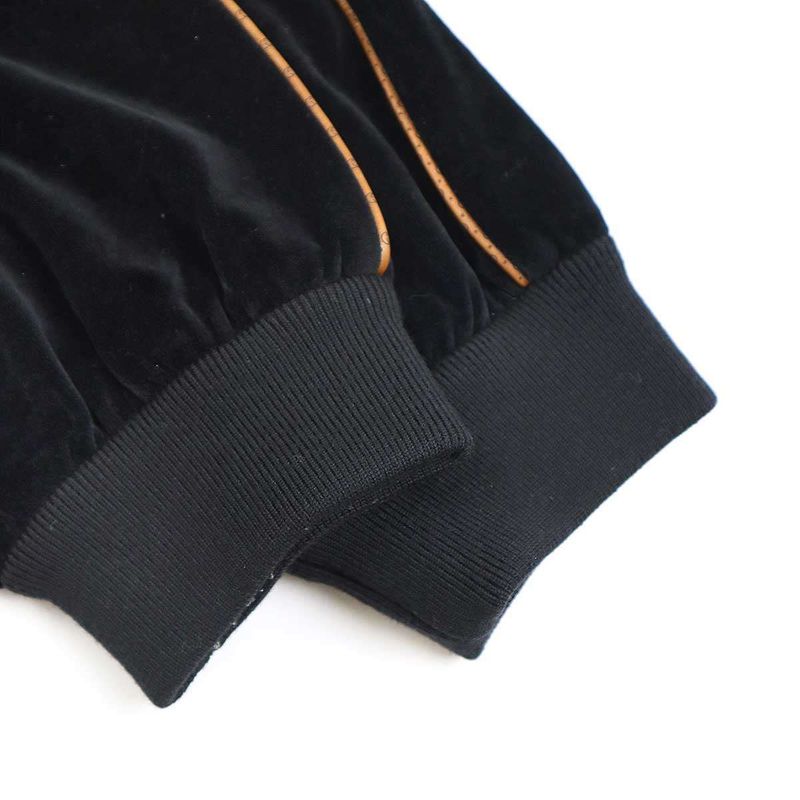 Gucci Velvet Piping Jogger Pants 535919 X9z28 Black XXS