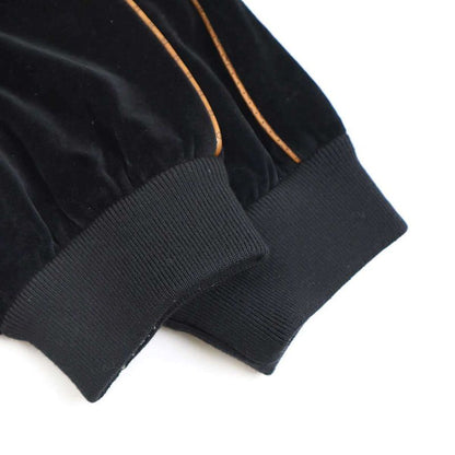 Gucci Velvet Piping Jogger Pants 535919 X9z28 Black XXS