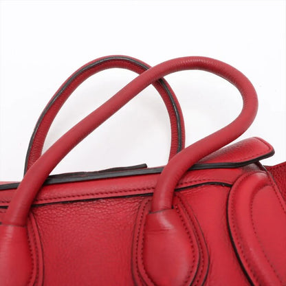 Celine Luggage Micro Shopper Leather Handbag Tote Women's EEE Cw67-1