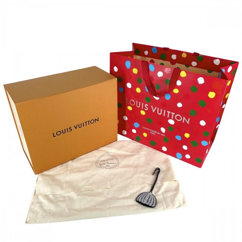 Louis Vuitton Tote Bag Women LV X YK On The Go MM Yayoi Kusama Shoulder On The