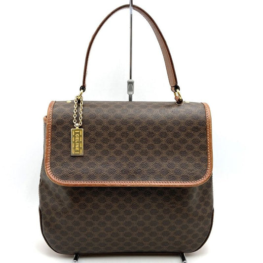 Celine M94 Handbag Macadam PVC Leather Brown With Charm Women Men Fashion