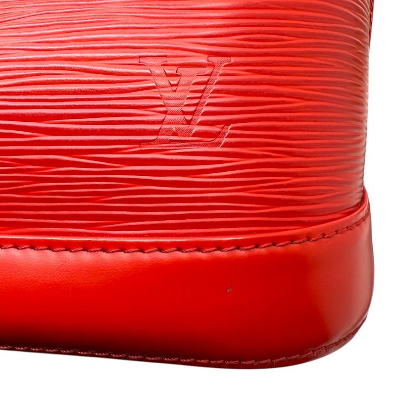 Louis Vuitton Alma Epi Alma Epi Hand Bag M52147 Red Leather with Box Sn3154