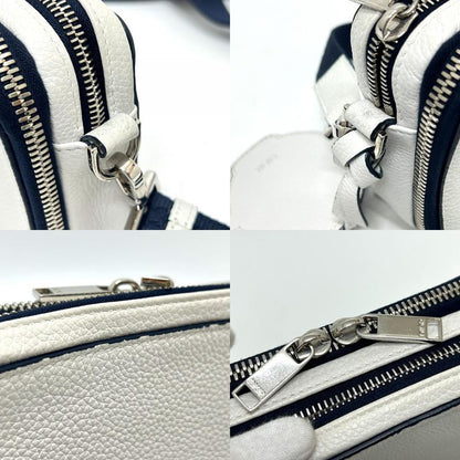 DIOR Shoulder Bag Dior X Stussy Collaboration Leather White