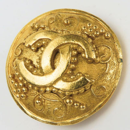 Chanel Earring Coco Mark Metal Gold Plated Accessories 96A Ladies Women Chanel