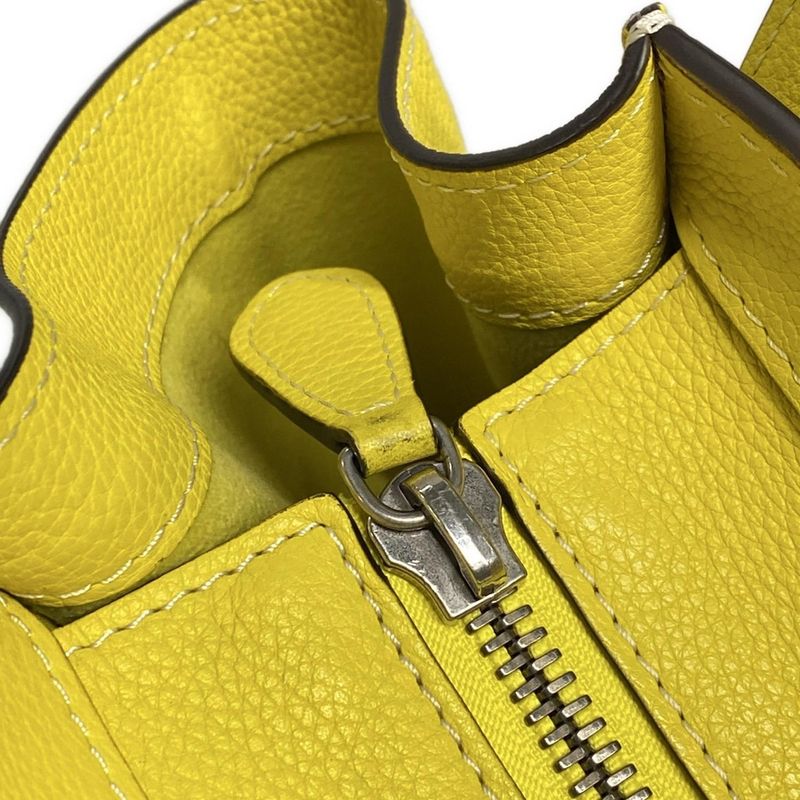 Celine Handbag Luggage Mini Shopper Yellow Leather