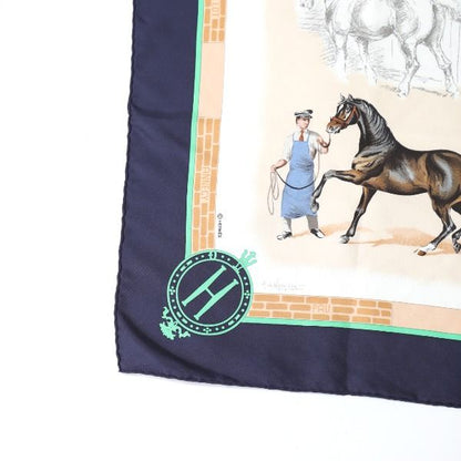 Hermes Carré 90 Carré 90 LES Haras Nationaux Scarf Hermes Navy