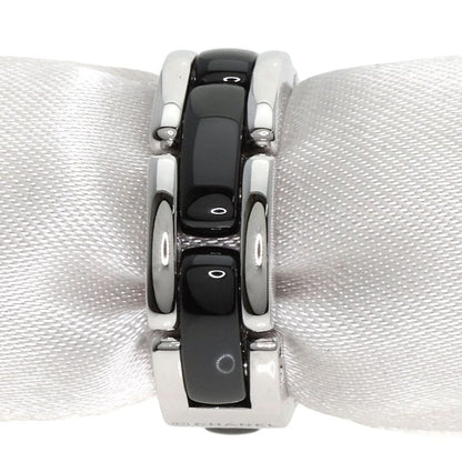 Chanel Ultra Black Ceramic #49 Ring / Ring 18K White Gold Ladies