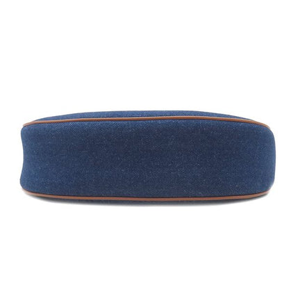 Celine Handbag Ava Denim Calf Navy×tan Gold Hardware Navy Blue Brown 193952dka