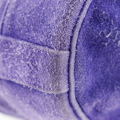 Hermes Market GM Suede Purple 0L Women's Shoulder Bag