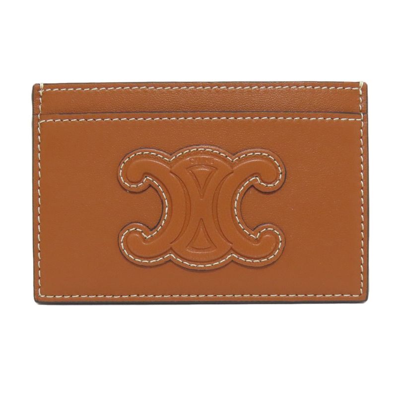 Celine Triomphe Card Case Leather Women