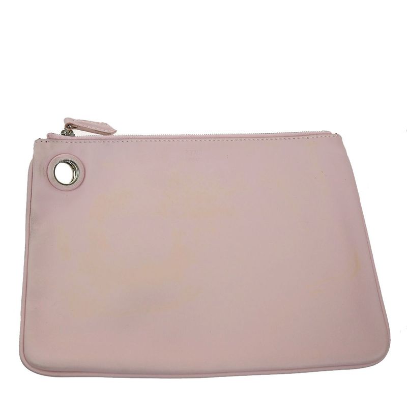 Fendi Clutch Bag Triplet Pouch Studded Black Pink Orange 35ka614