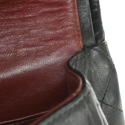 Chanel Matelasse Double Flap Chain Shoulder Bag Black Gold Hardware 898bs154