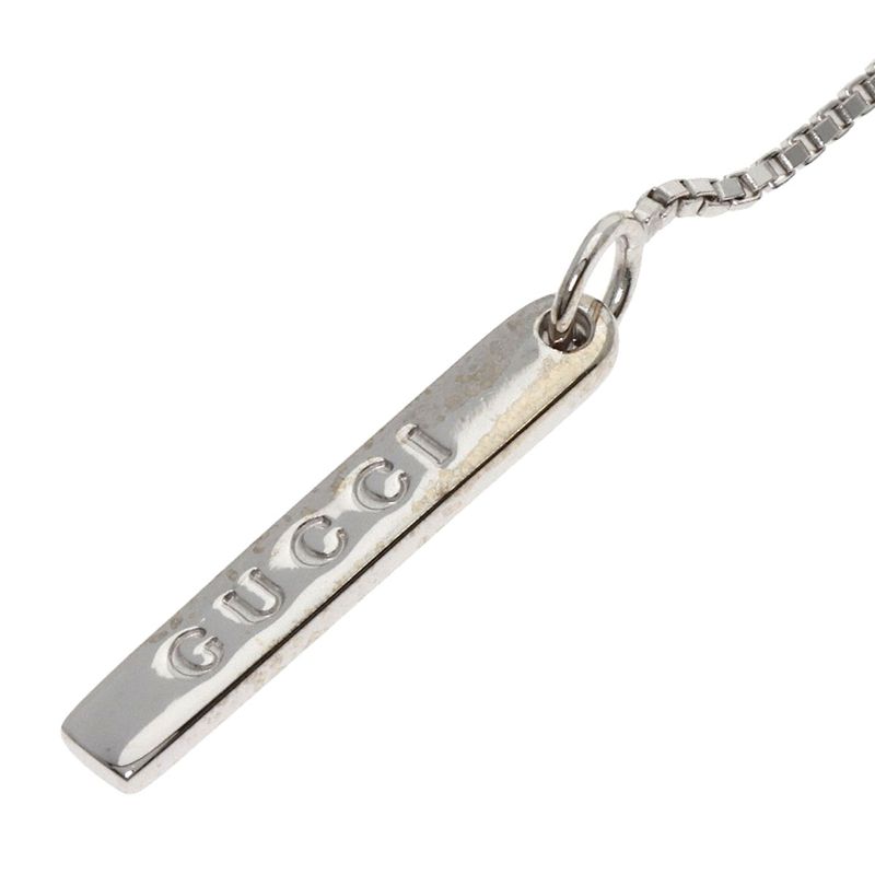 Gucci Lariat Necklace 18K White Gold Ladies