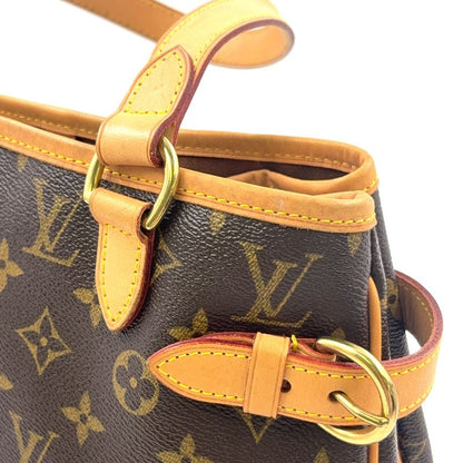 Louis Vuitton Batignolles Vertical Monogram Leather X PVC Brown Tote Bag M51153
