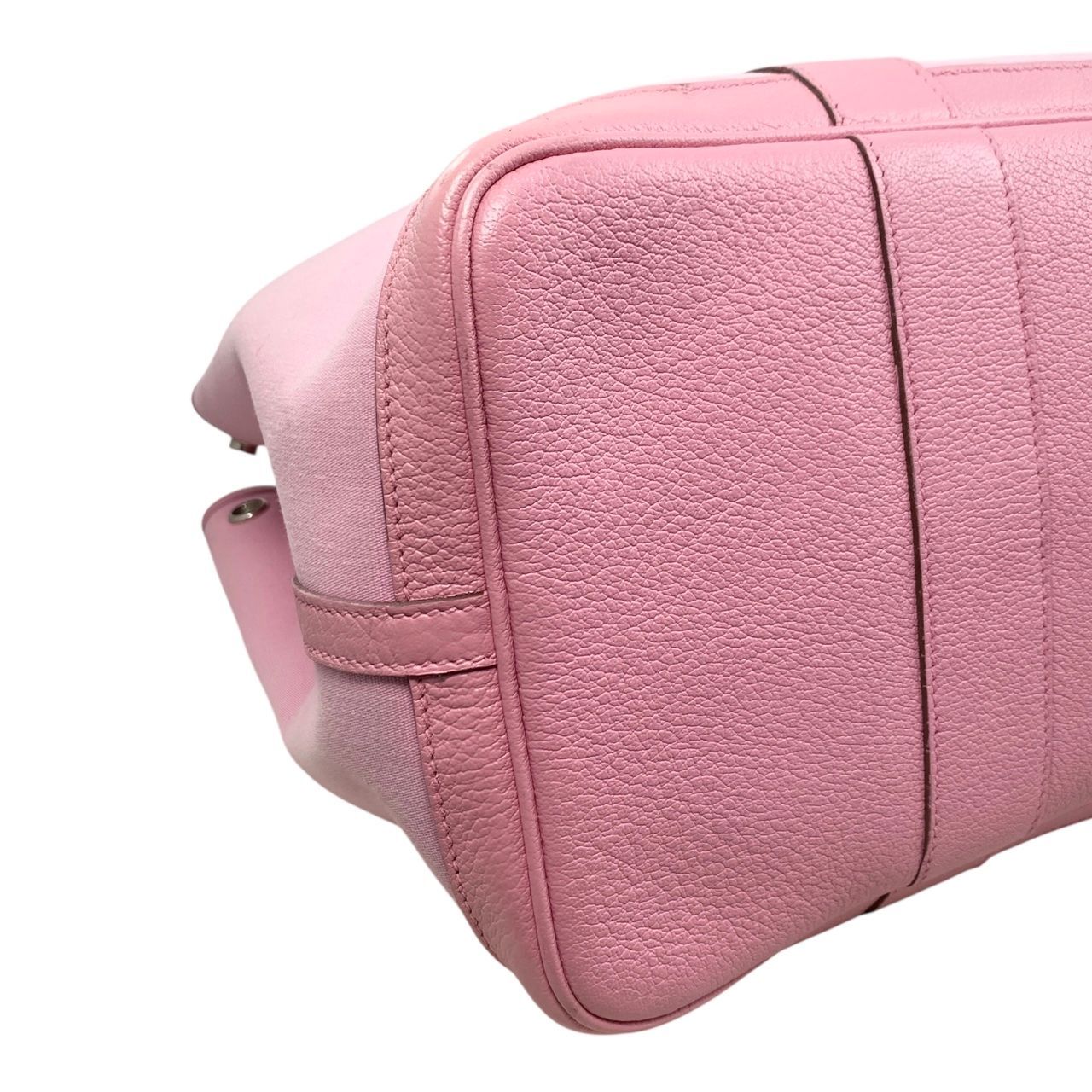 Hermes Tote Bag Garden Party PM Engraved □M Negonda Toile Offiche Pink Hermes