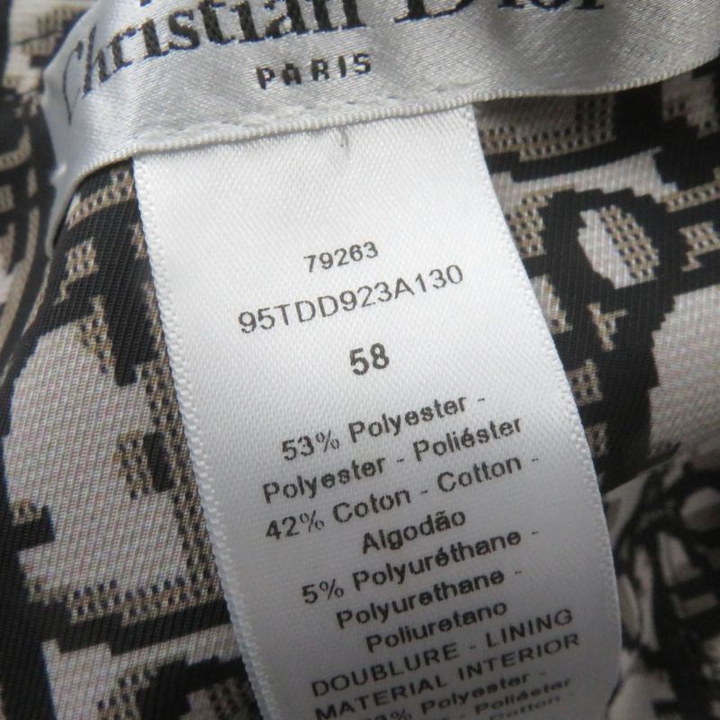 Christian DIOR 95tdd923a130 Teddy-d Obscure Pattern Bob Hat Black 58 Storage