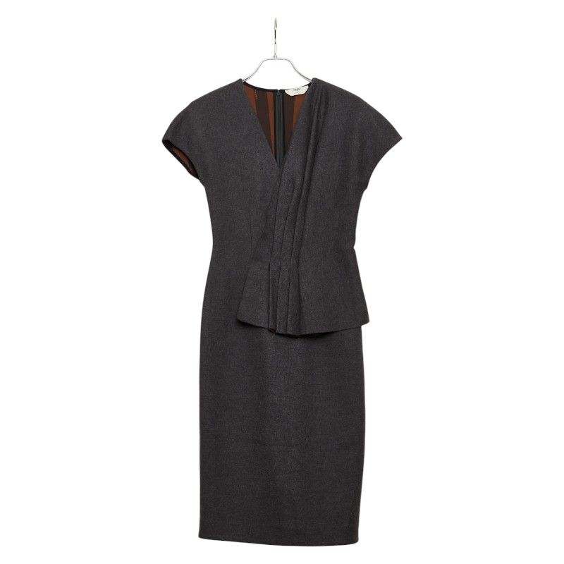 Fendi Sleeveless Dress Size: 38 Charcoal Gray Wool Women's Fendi