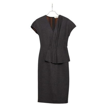 Fendi Sleeveless Dress Size: 38 Charcoal Gray Wool Women's Fendi