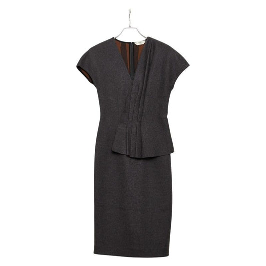 Fendi Sleeveless Dress Size: 38 Charcoal Gray Wool Women's Fendi