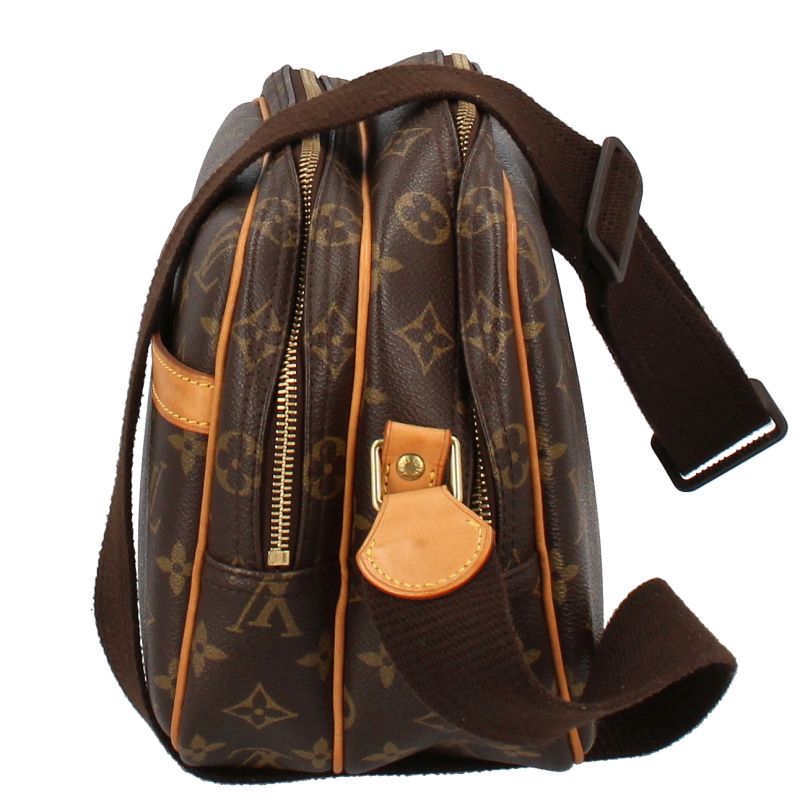 Louis Vuitton Reporter PM M45254 Monogram Women's Shoulder Bag Brown Excellent