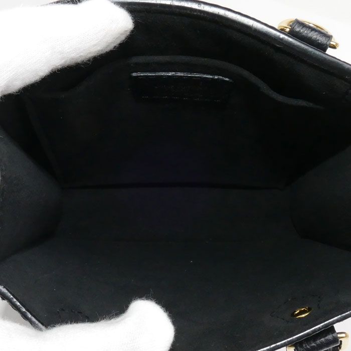 Louis Vuitton Petite Sac Pla 2way Shoulder Bag Monogram Empreinte Black Beige