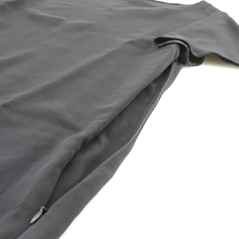 Prada Backhole Short Sleeve Rayon Black Women's Dress