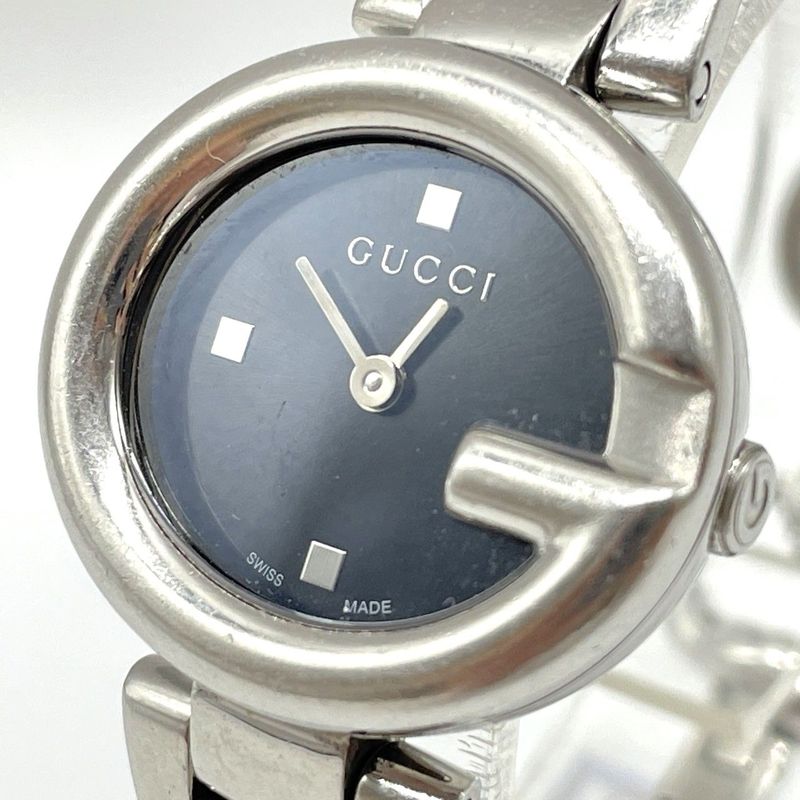 Gucci Watch 134.5 Black Dial Quartz Stuck Junk 005841