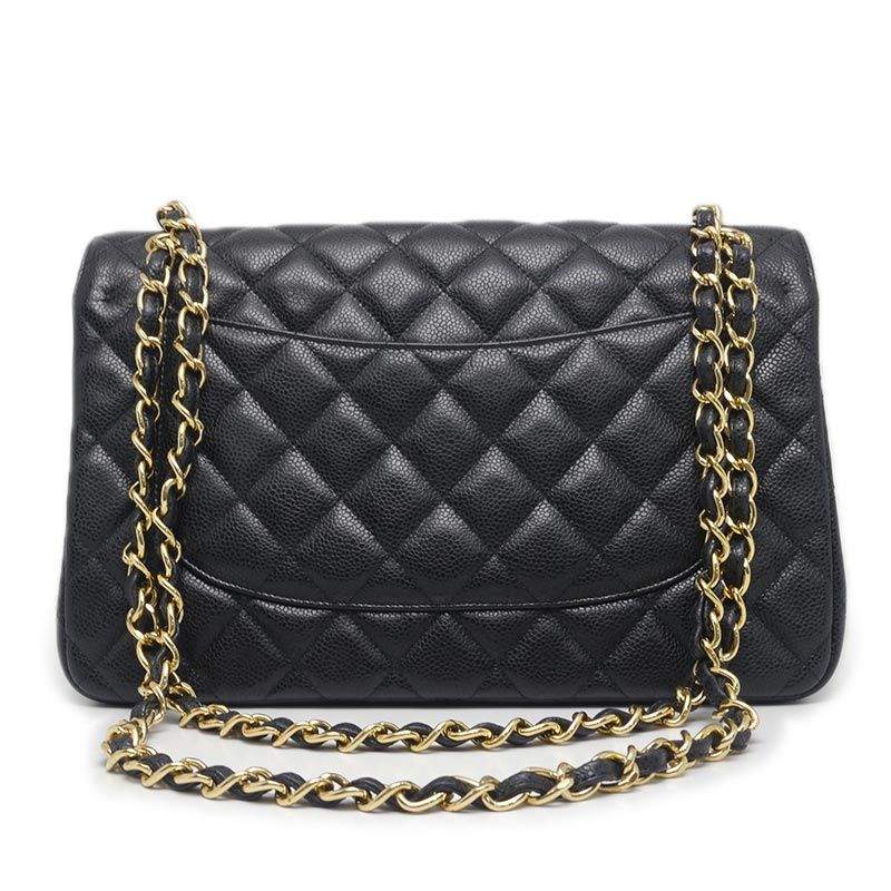 Chanel Matelasse 30 Chain Shoulder Bag In Black Caviar Skin