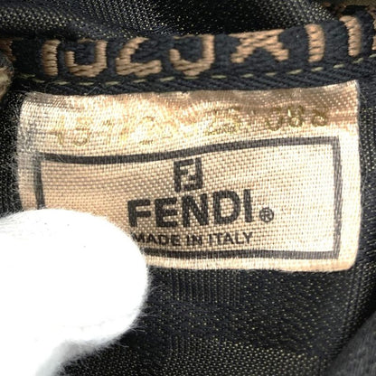 Fendi 257 088 Mini Handbag Brown Nylon Canvas Vintage Women Men