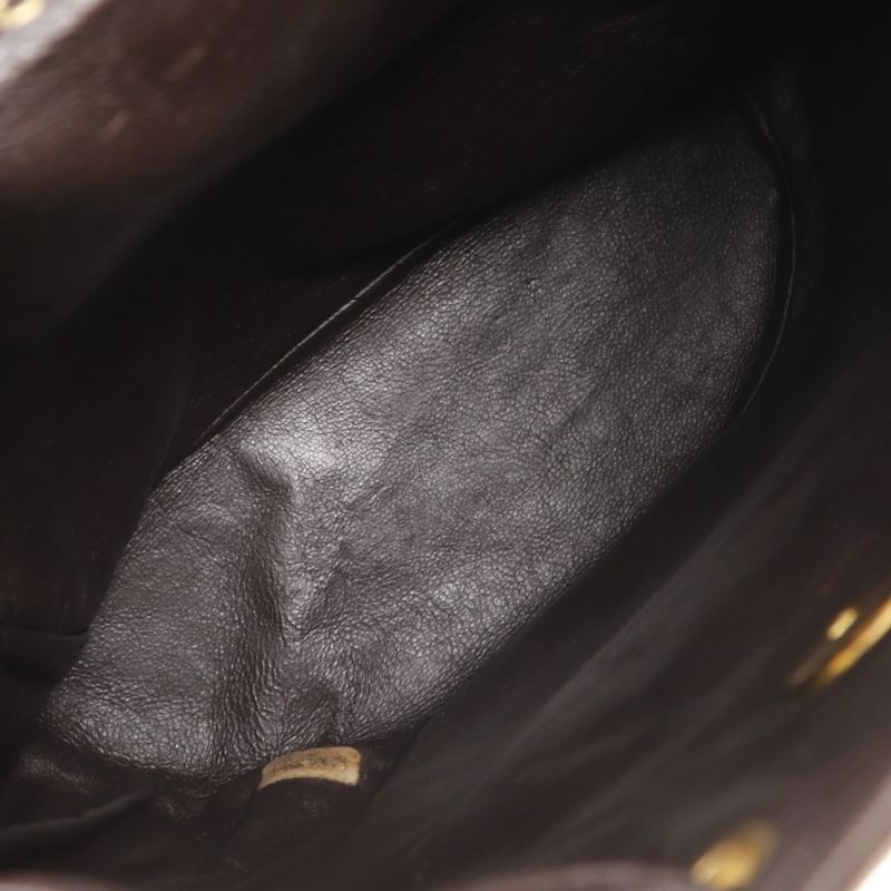 Chanel Matelasse Coco Mark Vintage Lambskin Brown Women's Backpack/daypack