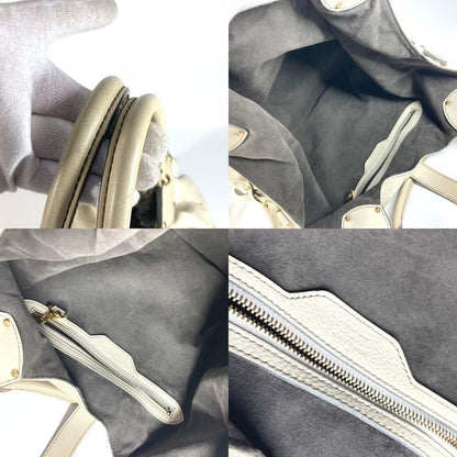 Louis Vuitton Shoulder Bag XL M95548 Monogram Mahina Leather Gris Beige