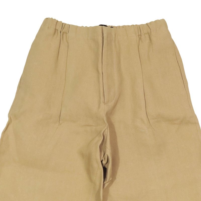 Unused 2023 Fendi Textile Paper Tuck Slacks Wide Straight Pants Bottoms 46