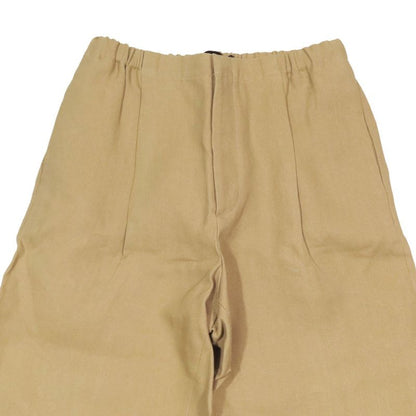 Unused 2023 Fendi Textile Paper Tuck Slacks Wide Straight Pants Bottoms 46