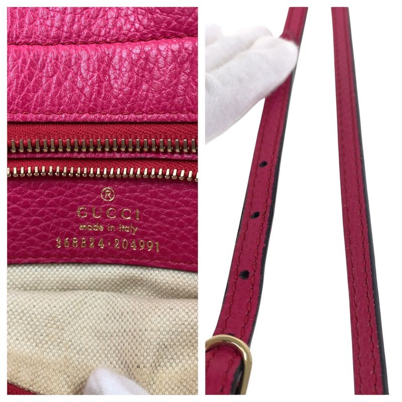 Gucci Swing Pink Gold Hardware Leather 368824 Tote Bag Shoulder Bag 2way Ladies