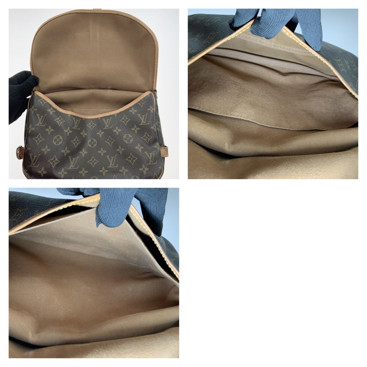 Louis Vuitton Monogram Saumur Shoulder Bag M42256 Brown