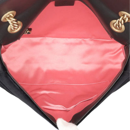 Gucci GG Marmont Shoulder Bag Velour 443496 Black Ladies Gucci  Gucci
