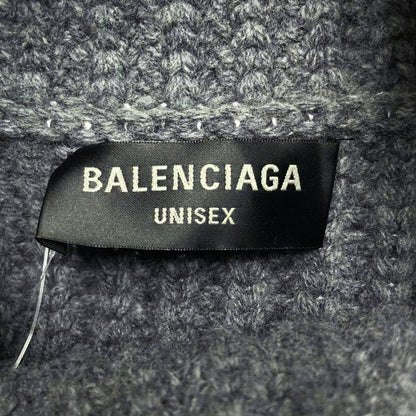 Balenciaga 23aw Cropped Sweater Low Gauge Cropped Wool Knit Sweater 771046