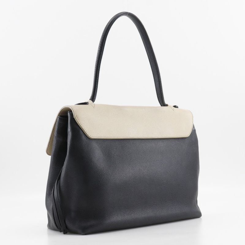 Louis Vuitton Lock Me MM M50191 Calf Black/beige Du0185 Ladies Tote Bag