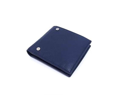 Balenciaga 542001 Square Coin Wallet Leather Bifold Wallet Navy