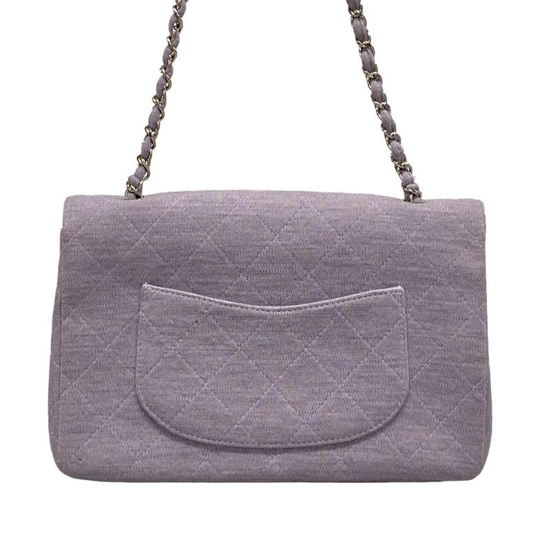 Chanel Shoulder Bag Single Flap Matelasse Light Purple Chain Shoulder/silver