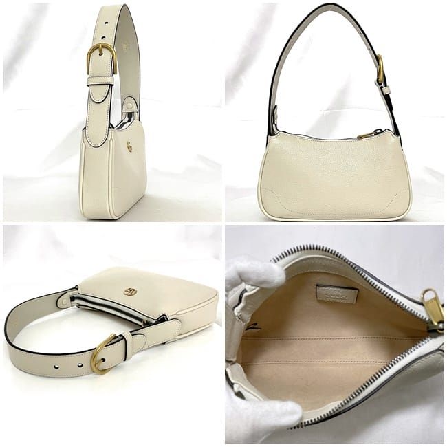 Gucci Mini Shoulder Bag Aphrodite White GG Marmont