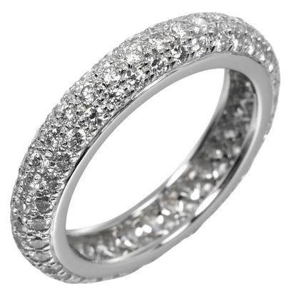 Cartier Mimister Pt950platinum And Full Pavé Diamonds Size 7 Ladies' 3.75g Ring