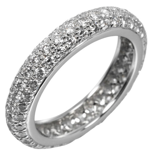 Cartier Mimister Pt950platinum And Full Pavé Diamonds Size 7 Ladies' 3.75g Ring