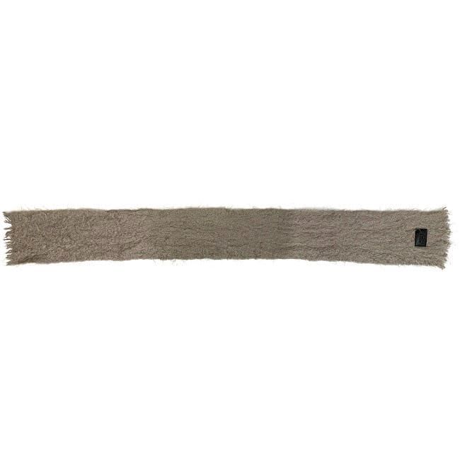 Loewe Scarf Gray Mohair Wool Leather