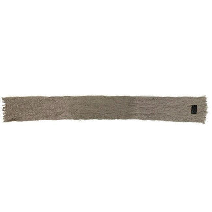 Loewe Scarf Gray Mohair Wool Leather