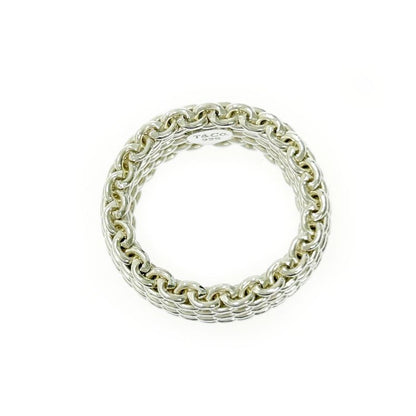 Tiffany & Co Silver Somerset Mesh Ring 8.6g 925 Engraved 412133 Ring