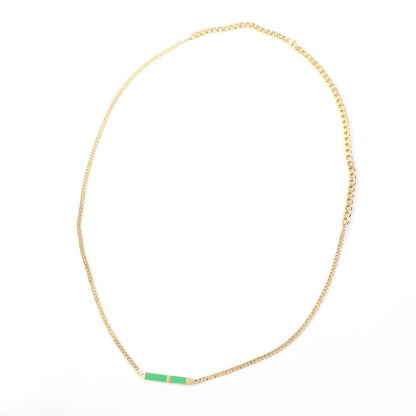 Bottega Veneta Ag925 Accessory Necklace Gold Green With Box And