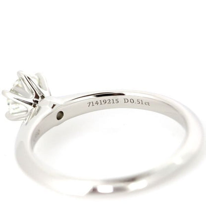 Tiffany & Co Solitaire 051ct Diamond Ring I-vvs1-3ex Pt950